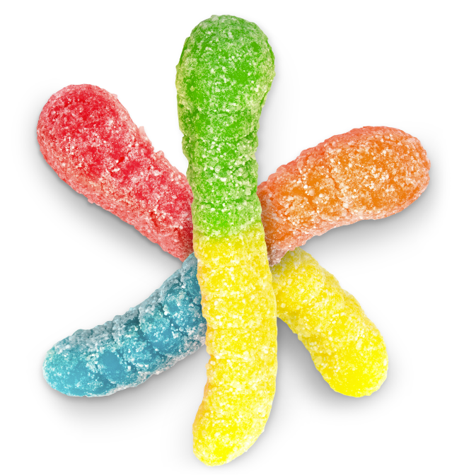 Sour Neon Gummi Worms