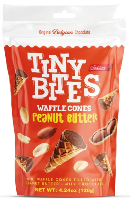 Tiny Bites Waffle Cones- Peanut Butter Chocolate